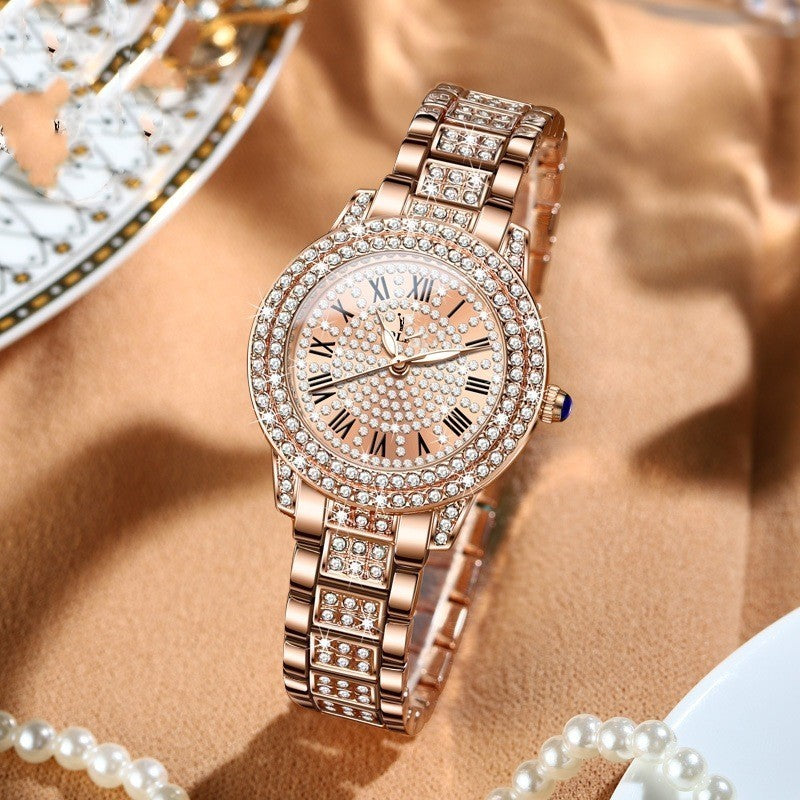 Elegant Sparkling Quartz Watch