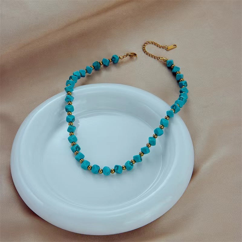 Turquoise French Retro Necklace