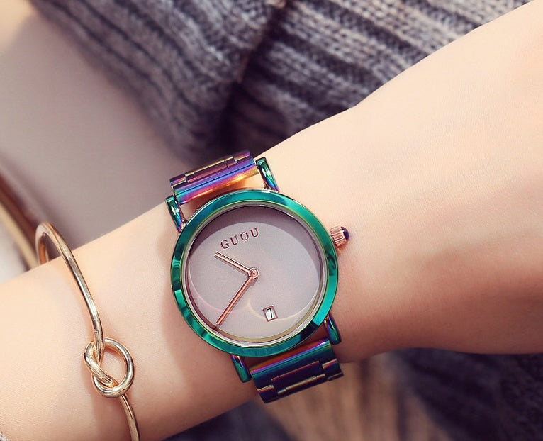 Vibrant Steel Elegance Watch