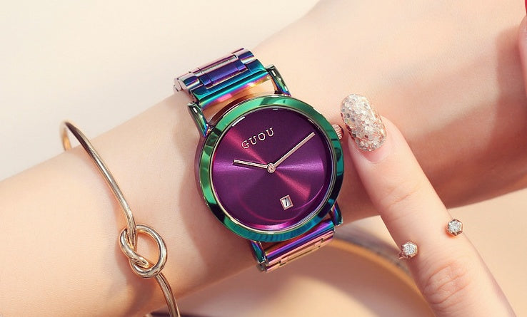 Vibrant Steel Elegance Watch