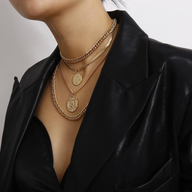 Multi-Layer Snake Bone Necklace