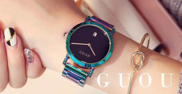 Vibrant Steel Elegance Watch