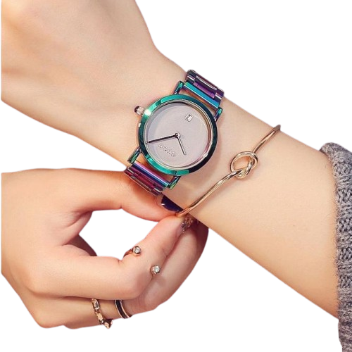 Vibrant Steel Elegance Watch