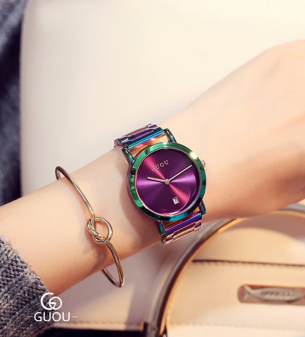 Vibrant Steel Elegance Watch