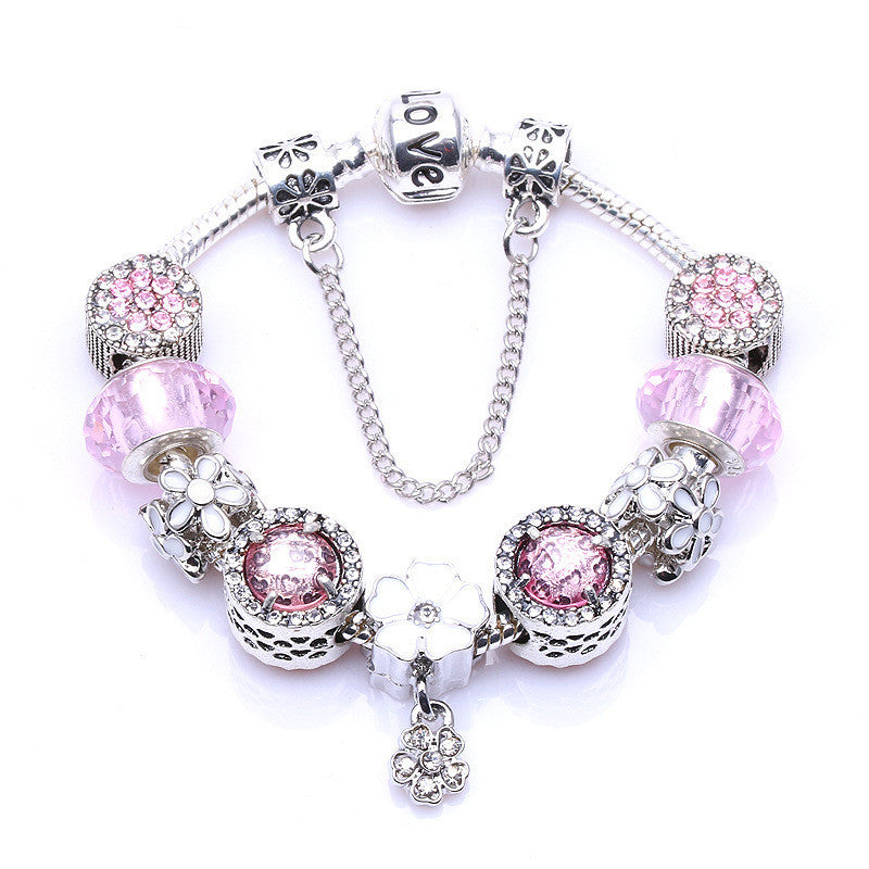 Silver Tone Butterfly Charms Bracelet