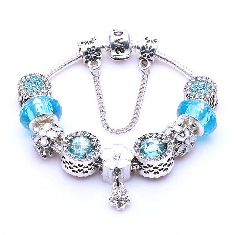 Silver Tone Butterfly Charms Bracelet