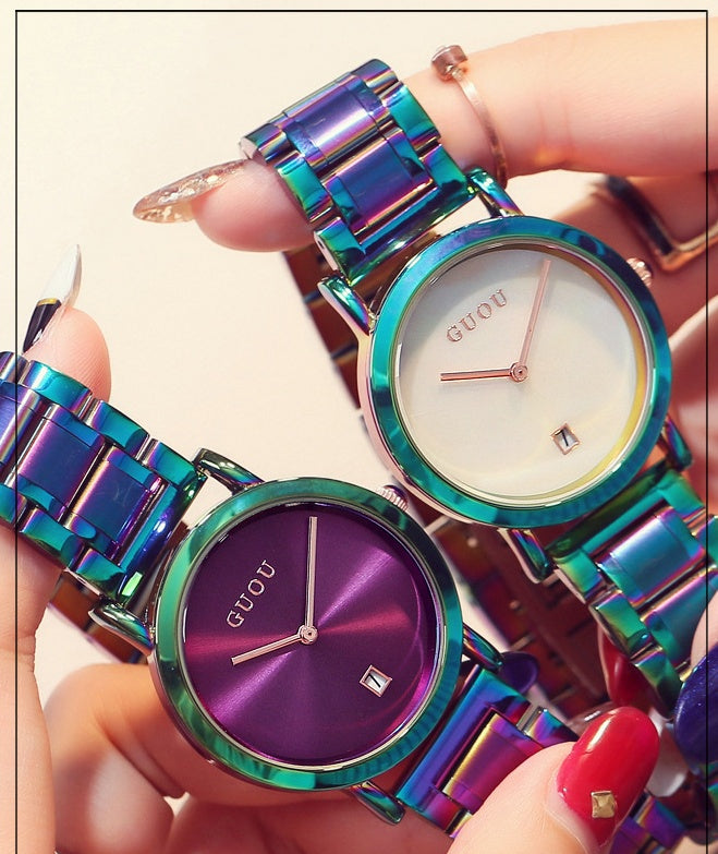 Vibrant Steel Elegance Watch