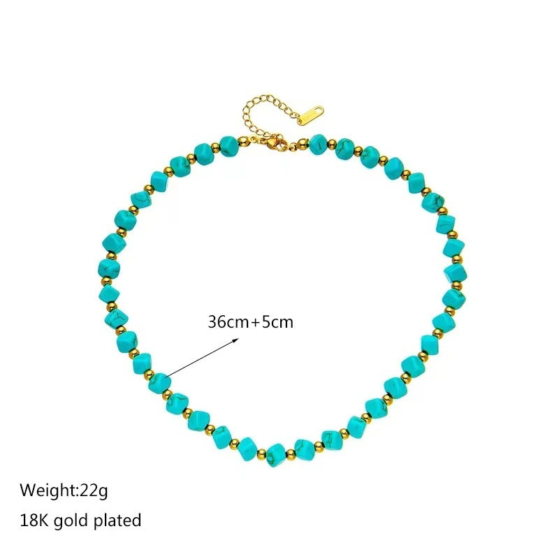 Turquoise French Retro Necklace