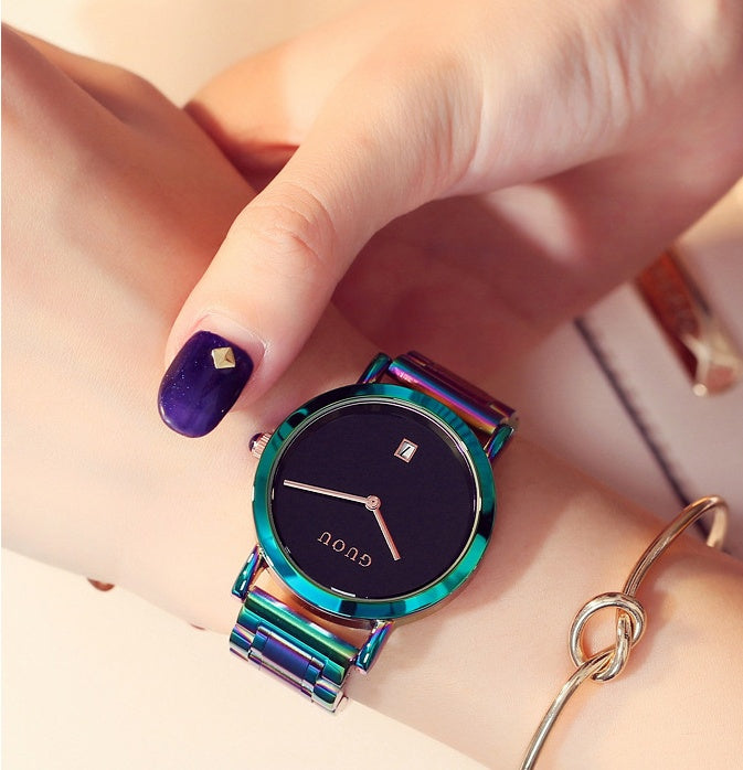 Vibrant Steel Elegance Watch