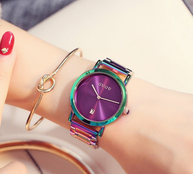 Vibrant Steel Elegance Watch