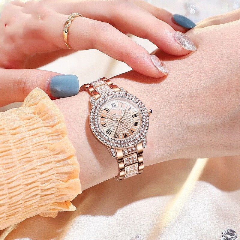 Elegant Sparkling Quartz Watch