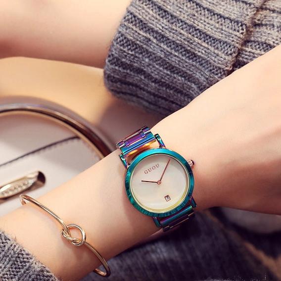 Vibrant Steel Elegance Watch