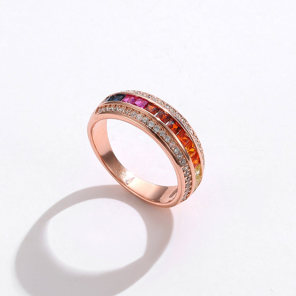 Sterling Rainbow Women's Ring