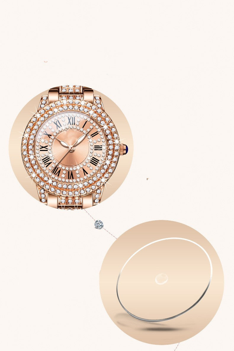 Elegant Sparkling Quartz Watch