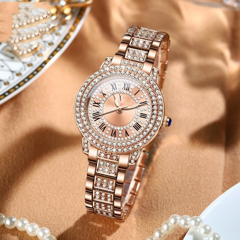 Elegant Sparkling Quartz Watch