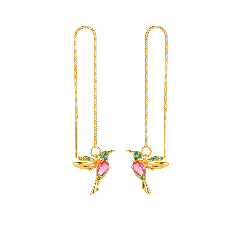 Little Bird Drop Long Hanging Earrings