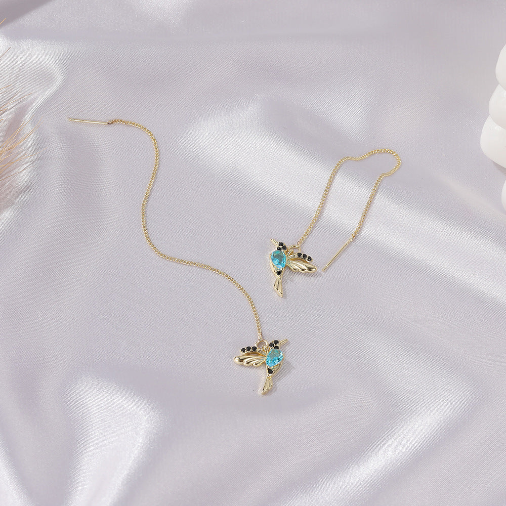 Little Bird Drop Long Hanging Earrings