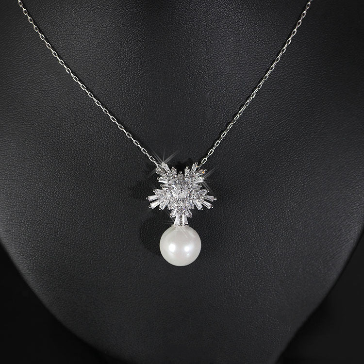 Korean Luxury Pearl Zircon Set