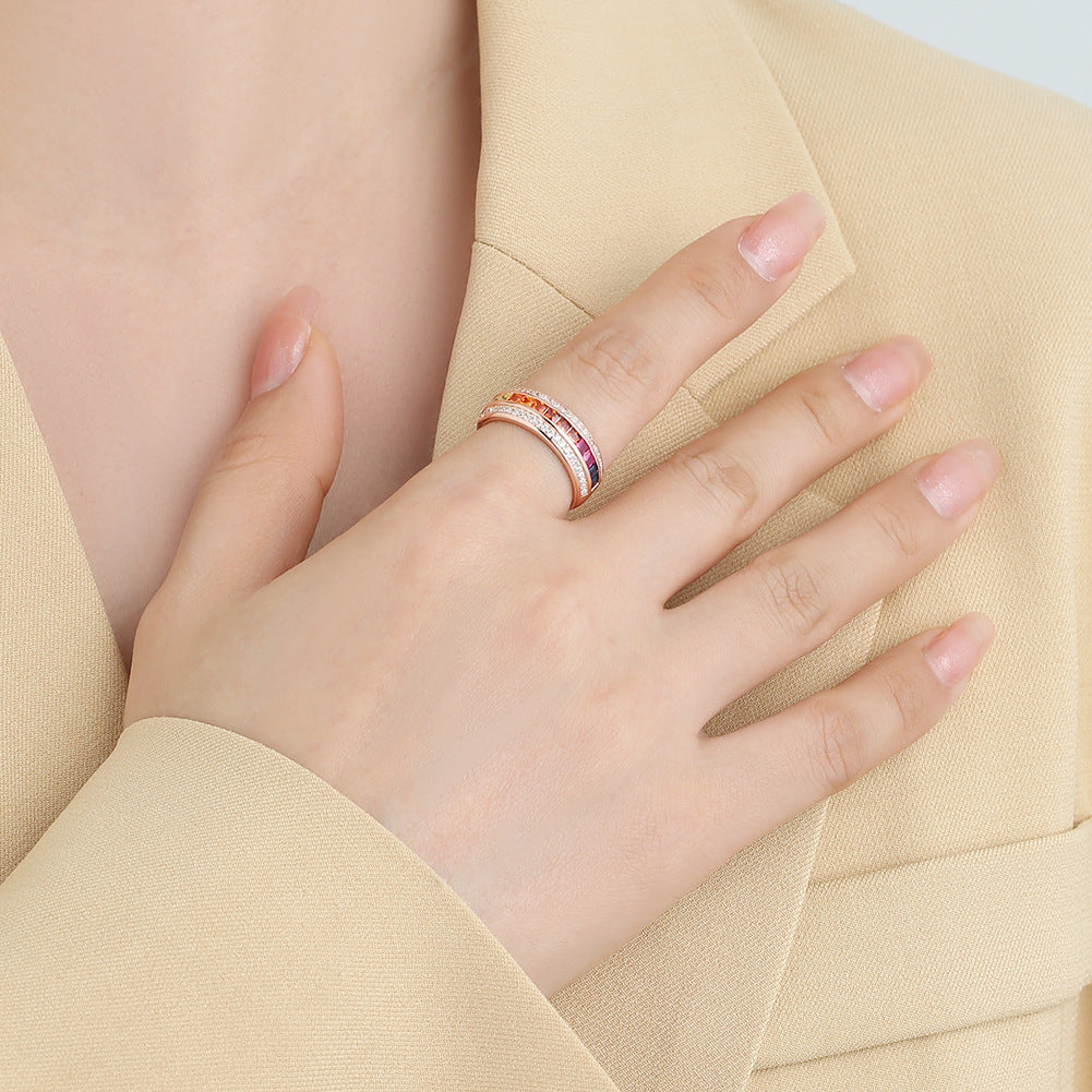 Sterling Rainbow Women's Ring