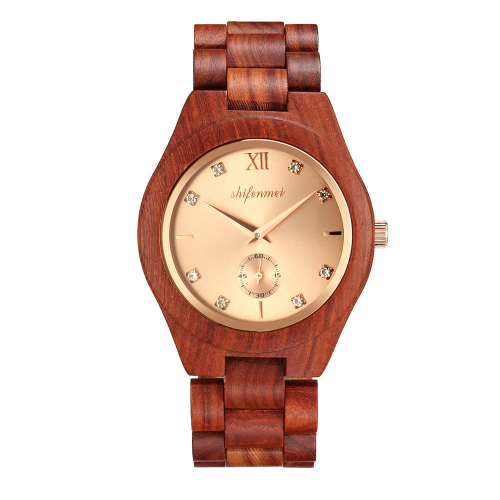 Red Sandalwood Quartz Watch