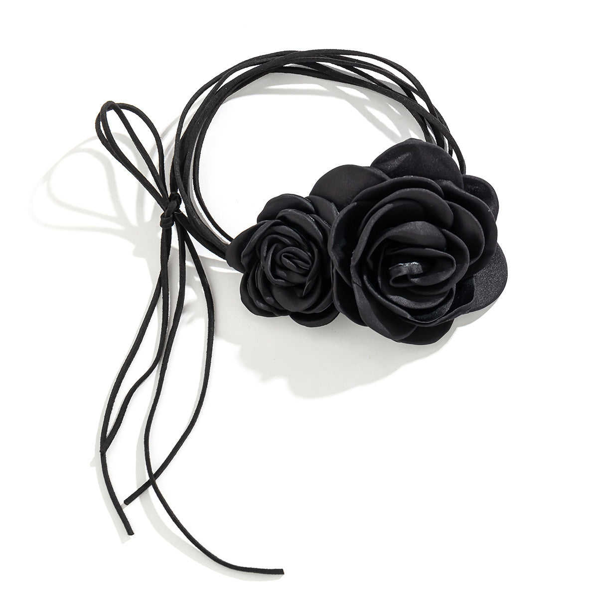 Vintage Rose Lace-up Necklace
