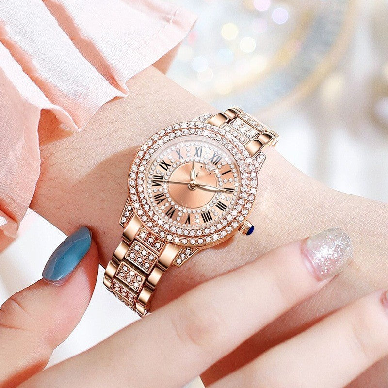 Elegant Sparkling Quartz Watch