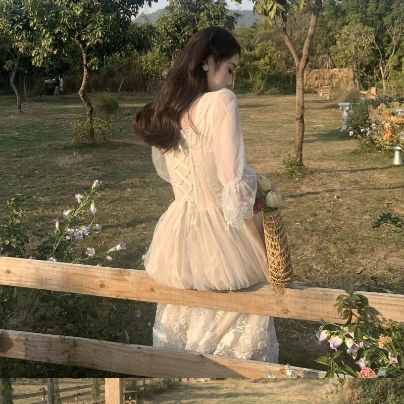 French Vintage Midi Dress
