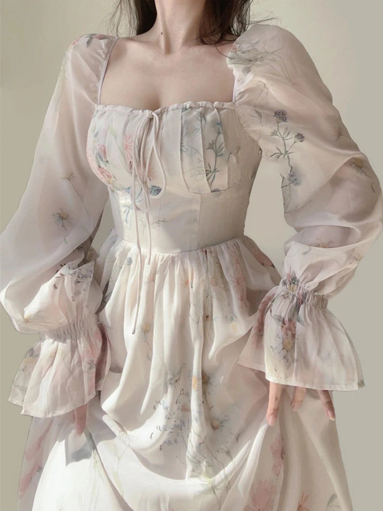 Beach Elegant Floral Fairy Dress