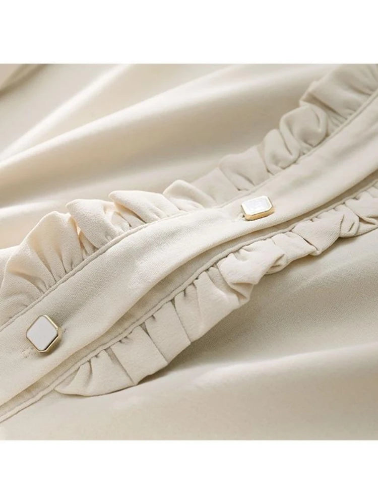 Cute Ruffles Elegant Vintage Blouse