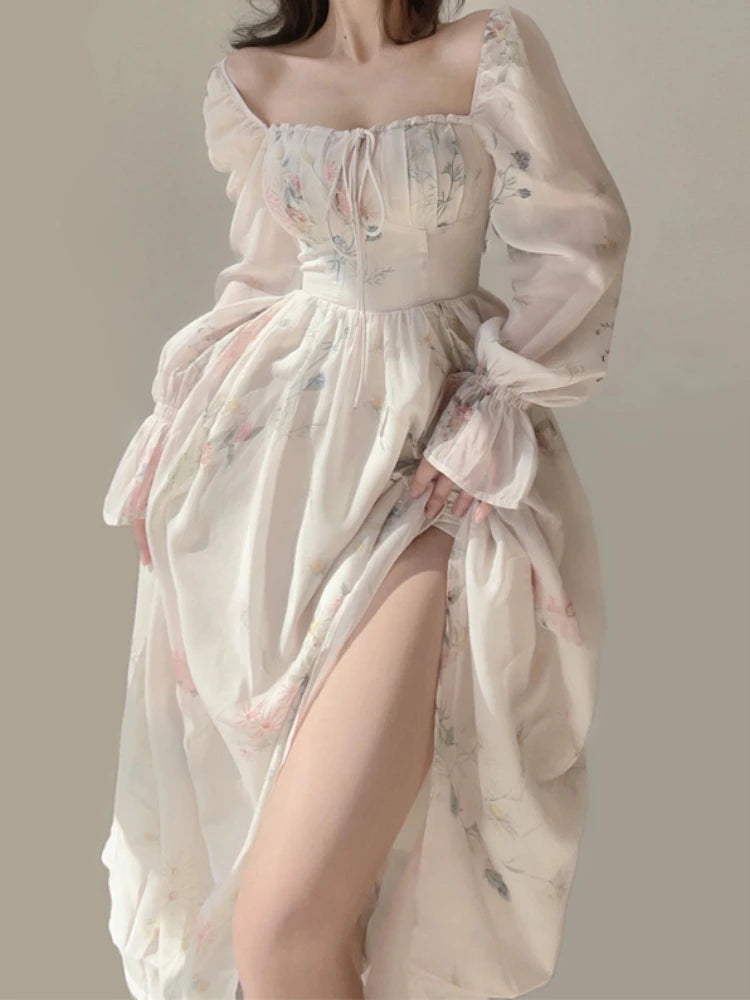Beach Elegant Floral Fairy Dress