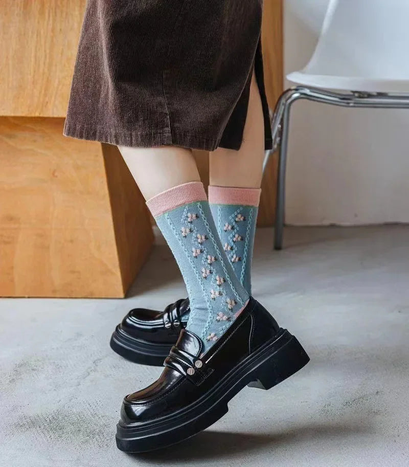 Korean Style Flower Socks