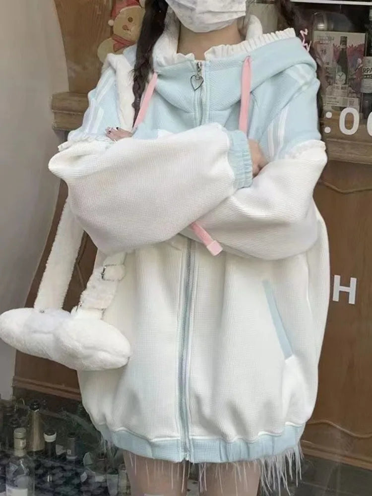 Japanese Casual Zipper Kawaii Hoodies