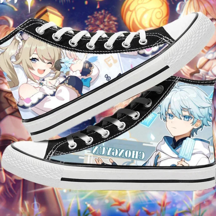 Genshin Impact Klee Xiao Print Canvas Shoes
