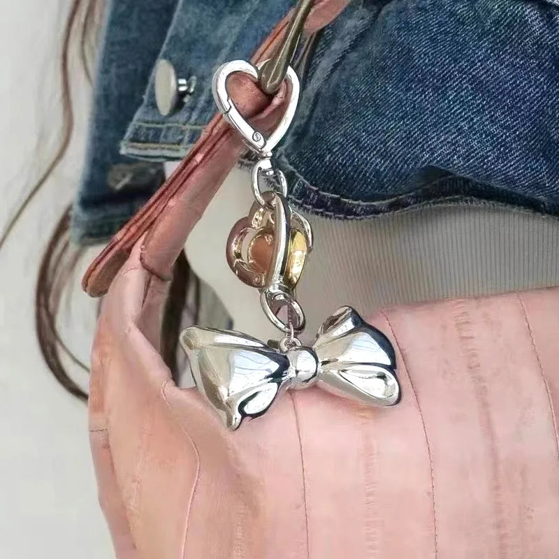 Korean Kawaii Bow Heart Keychains