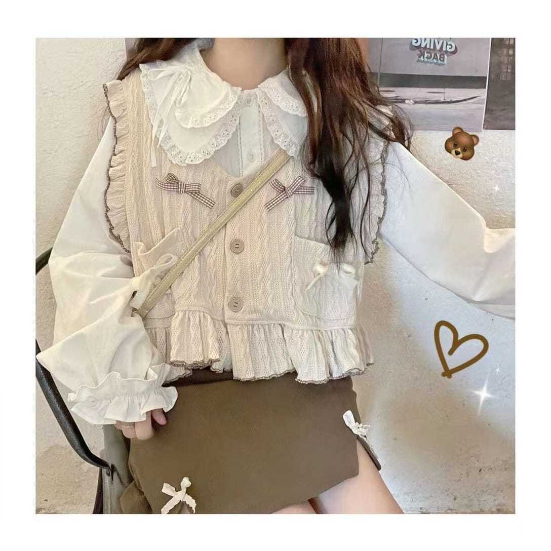 Japanese Lace Ruffle Top