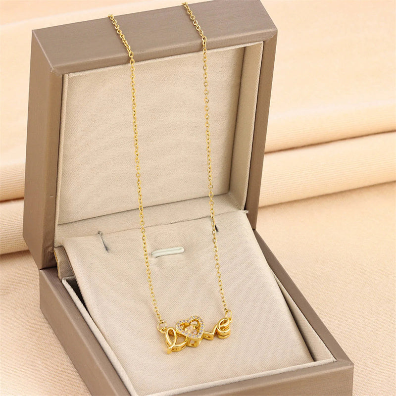 Women's Stainless Steel Love Necklace