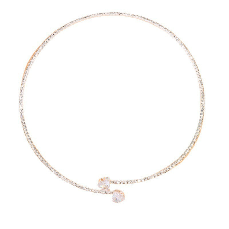Graceful Heart Rhinestone Collar
