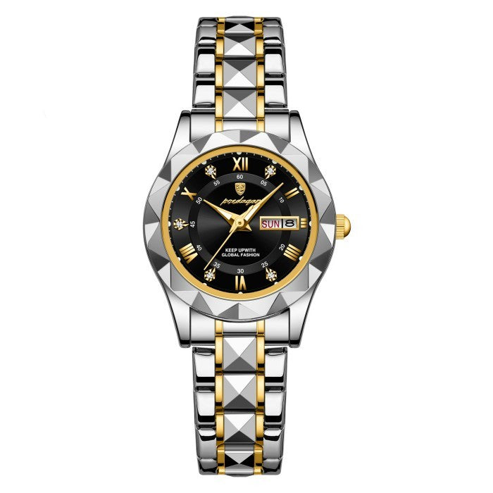 Luminous Waterproof Dual Calendar Watch