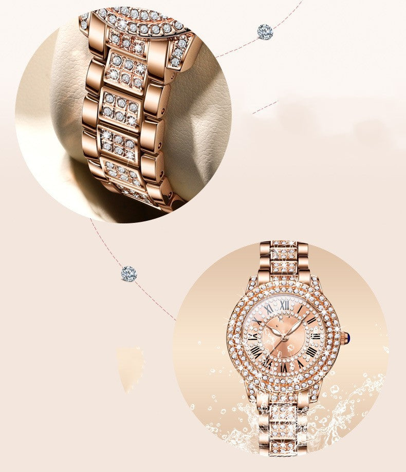 Elegant Sparkling Quartz Watch