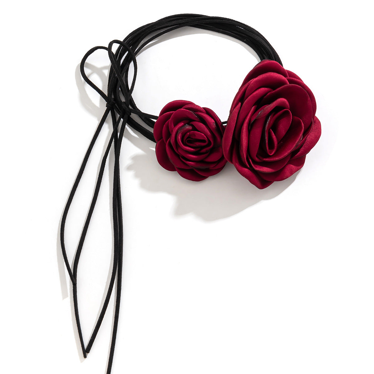 Vintage Rose Lace-up Necklace
