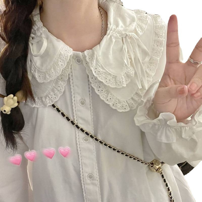 Japanese Lace Ruffle Top