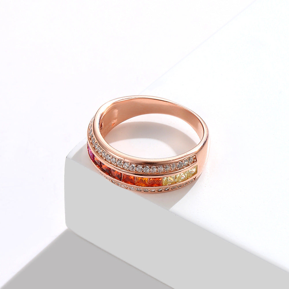 Sterling Rainbow Women's Ring