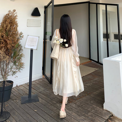 Girls French Style Long Sleeve Dress