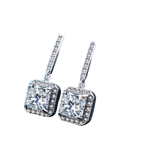 Big Crystal Geomatric Stud Earrings