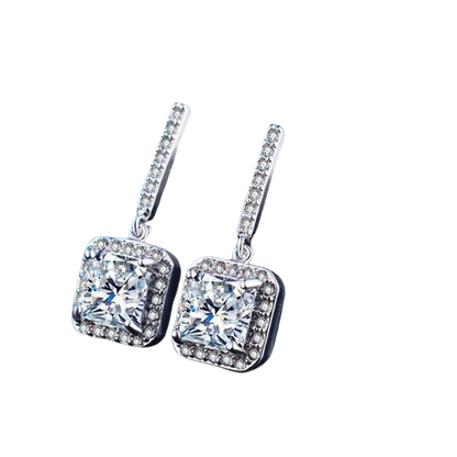 Big Crystal Geomatric Stud Earrings