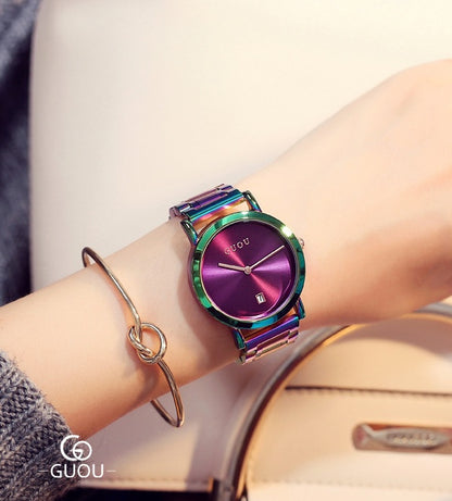 Vibrant Steel Elegance Watch
