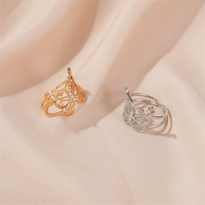 Luxury Hollow Butterfly Ring