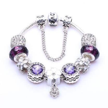 Silver Tone Butterfly Charms Bracelet