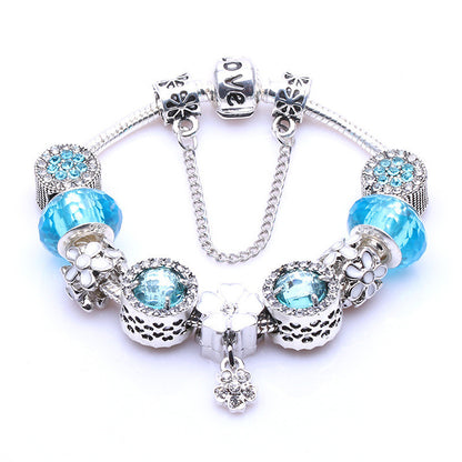 Silver Tone Butterfly Charms Bracelet