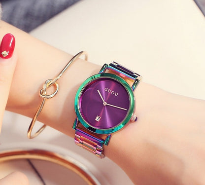 Vibrant Steel Elegance Watch